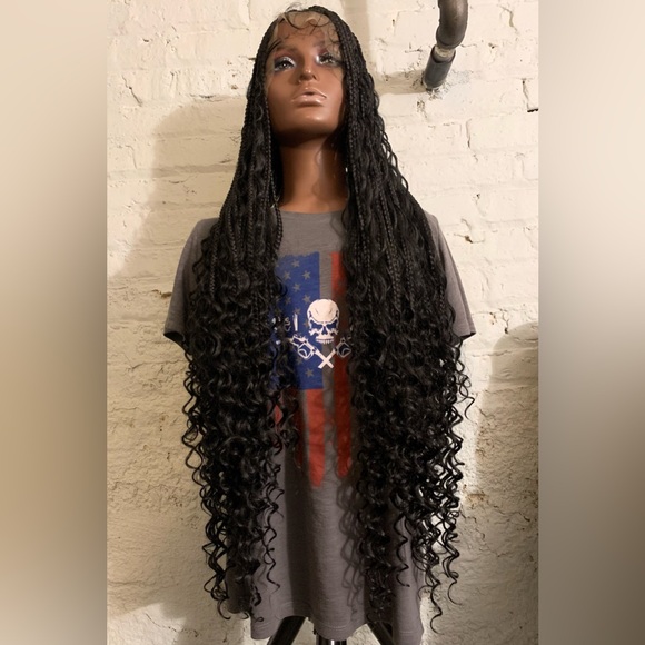 Other - Boho Braided Full Lace Wig 36”Long Synthetic